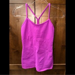LULULEMON Power Y Tank Top Sports Bra Tender Violet 4